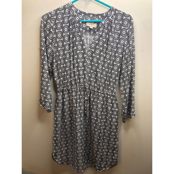 Womens Black And White Loft Dress - Size Small Petite - Picture 1 of 4